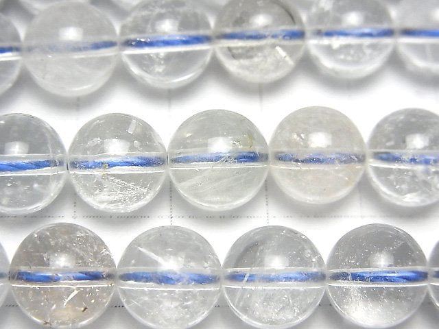[Video] Natural White Topaz AA++ Round 10mm half or 1strand (aprx.15inch/37cm)