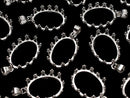 [Video]Silver925 Crown Pendant Frame Oval 14x10mm Rhodium Plated 1pc