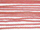 [Video] Flash Red Agate Round 3mm 1strand (aprx.15inch/37cm)