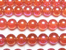 [Video] Flash Red Agate Round 6mm 1strand (aprx.14inch/35cm)