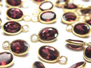 Bezel Setting, Garnet, Oval Gemstone Beads