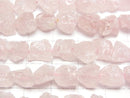 [Video]Rose Quartz Roughlock Nugget half or 1strand beads (aprx.15inch/38cm)