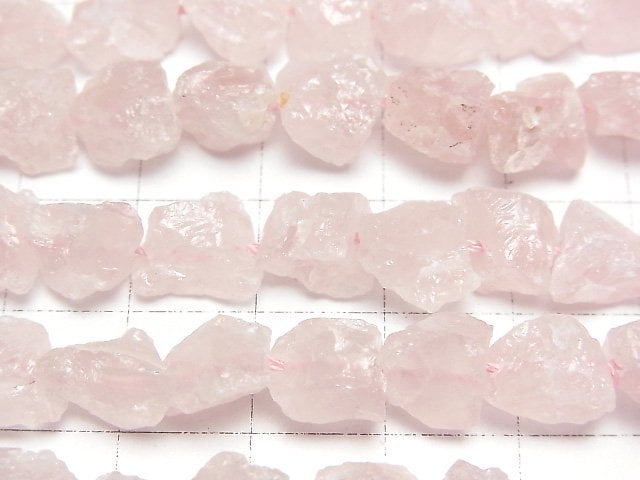 [Video]Rose Quartz Roughlock Nugget half or 1strand beads (aprx.15inch/38cm)