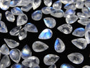 [Video]High Quality Rainbow Moonstone AAA Loose stone Pear shape Faceted 6x4mm 5pcs