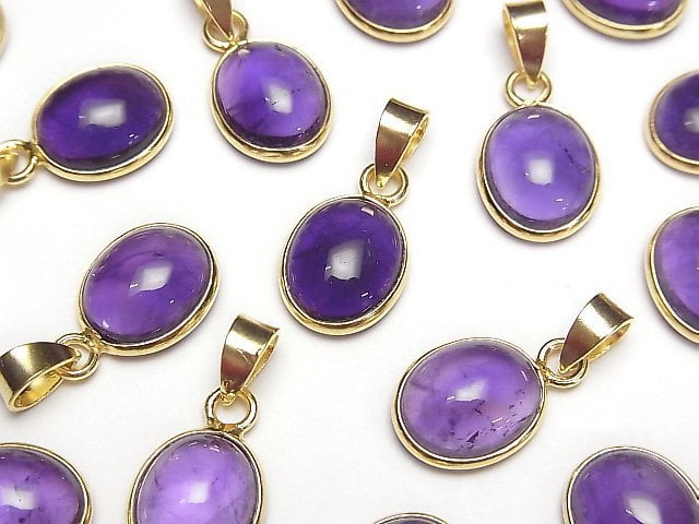 Accessories, Amethyst, Oval, Pendant Gemstone Beads