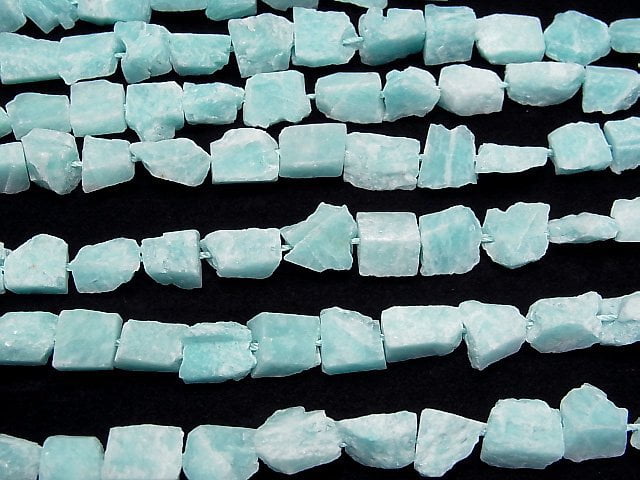 [Video] Peruvian Amazonite Rough Rock Nugget half or 1strand (aprx.15inch/38cm)