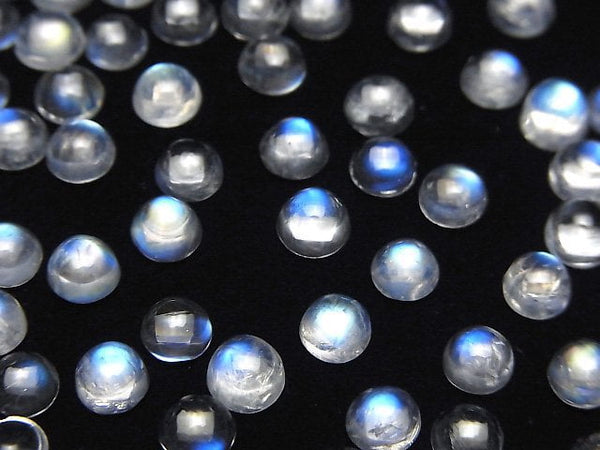 Cabochon, Rainbow Moonstone, Round Gemstone Beads