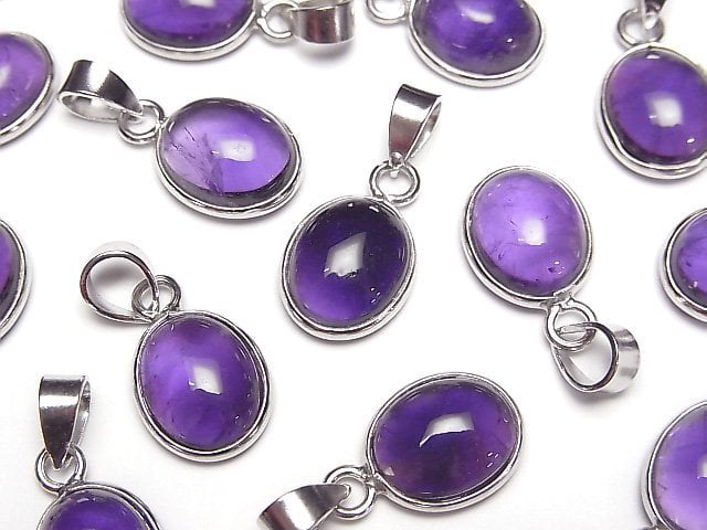 Accessories, Amethyst, Oval, Pendant Gemstone Beads