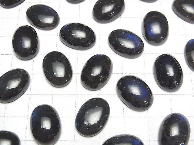 [Video]Black Labradorite AA++ Oval Cabochon 18x13mm 1pc