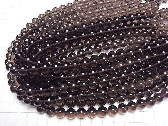 [Video] Mexico Black Ice Obsidian AAA Round 10mm 1strand (aprx.15inch/37cm)