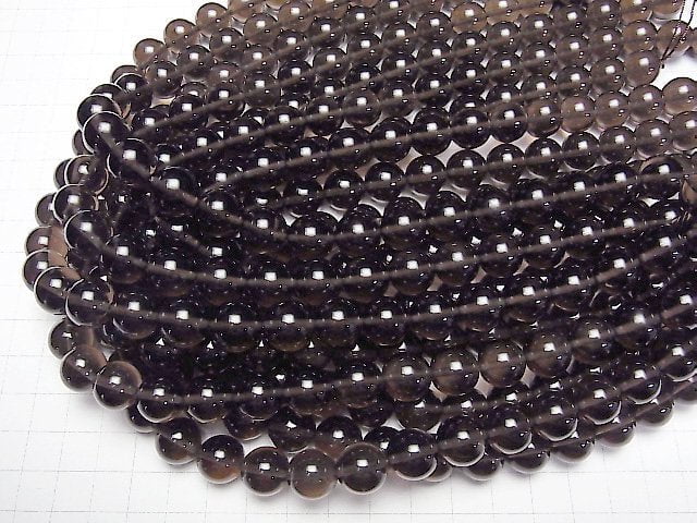 [Video] Mexico Black Ice Obsidian AAA Round 12mm half or 1strand (aprx.15inch/37cm)