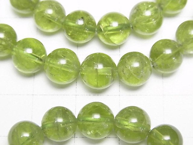 [Video]Peridot AA++ Round 8mm Bracelet