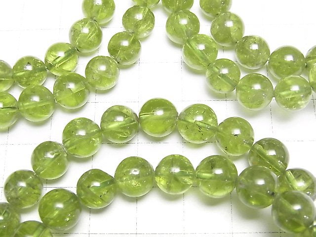 [Video]Peridot AA++ Round 8mm Bracelet