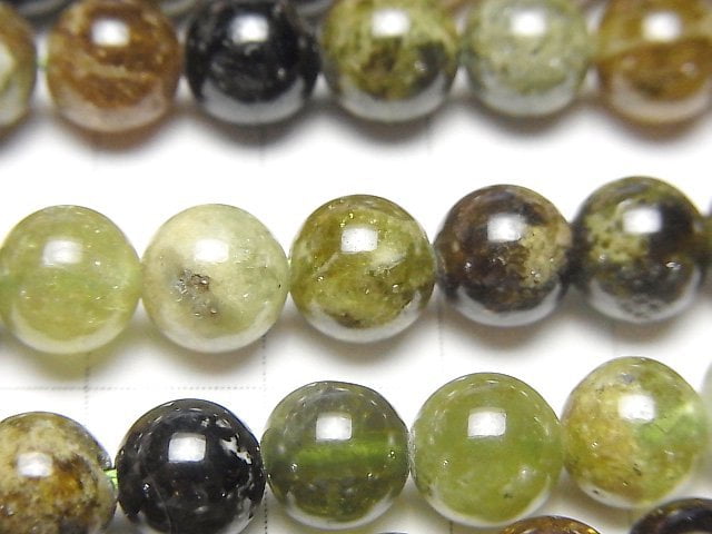 [Video] Green Garnet AA Round 8mm 1strand beads (aprx.15inch/36cm)