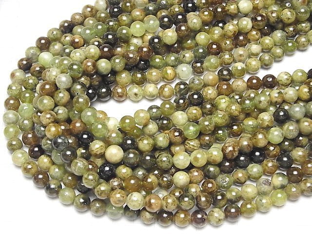 [Video] Green Garnet AA Round 8mm 1strand beads (aprx.15inch/36cm)