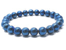 [Video][One of a kind] Meteorite Round 8mm Blue Bracelet NO.4