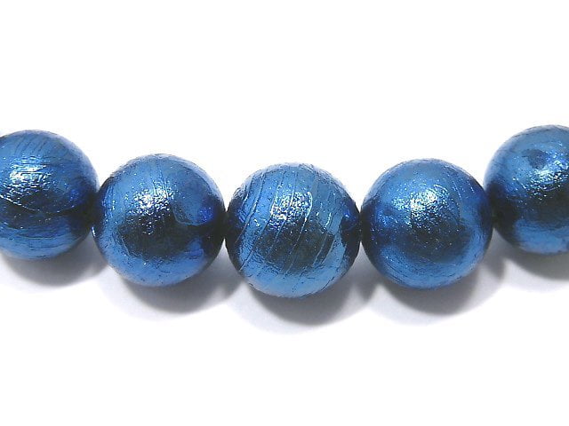 [Video][One of a kind] Meteorite Round 8mm Blue Bracelet NO.5