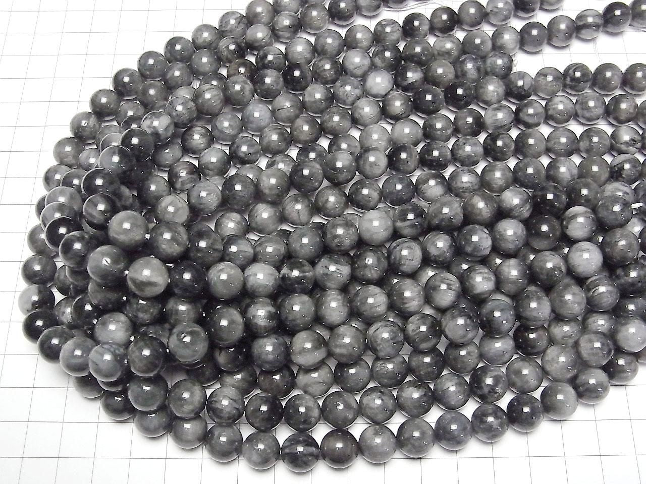 Œil de tigre AA+ rond 10,5mm perles demi-fil ou 1 fil (env. 38cm)