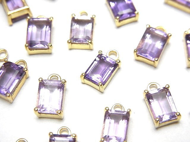 Amethyst, Bezel Setting, Rectangle Gemstone Beads