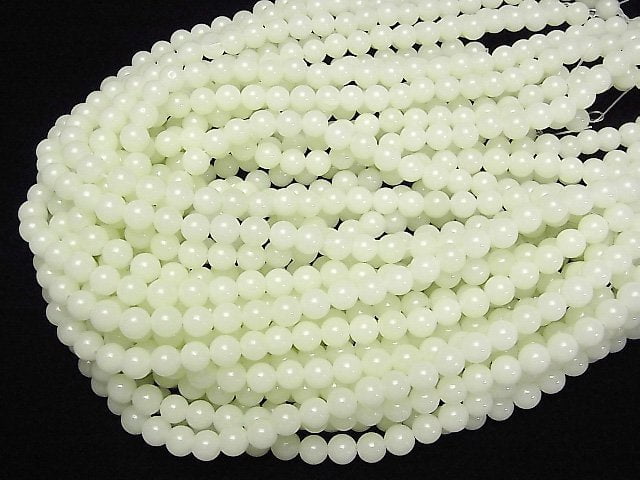 [Video] Luminous Glow Stone Round 8mm 1strand beads (aprx.14inch/34cm)