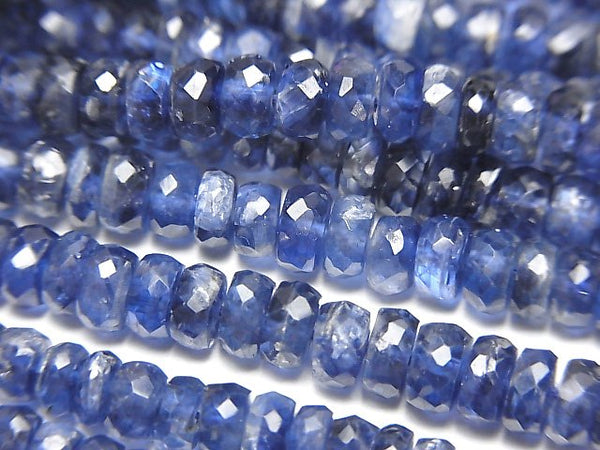 Kyanite, Roundel Gemstone Beads