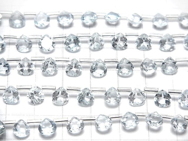 Hochwertiger himmelblauer Topas AAA Kastanienform facettiert 6x6mm halbe oder 1 Strang Perlen (18 Stück)
