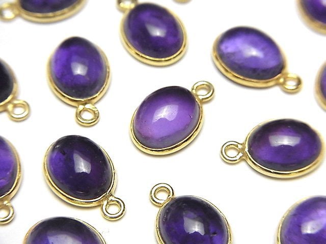 Amethyst, Bezel Setting, Oval Gemstone Beads