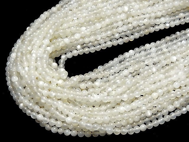 White Moonstone AAA- Round 4mm 1strand beads (aprx.15inch/37cm)