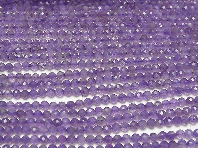 [Video] High Quality!  Amethyst AA+ Faceted Round 3mm  1strand beads (aprx.15inch/37cm)