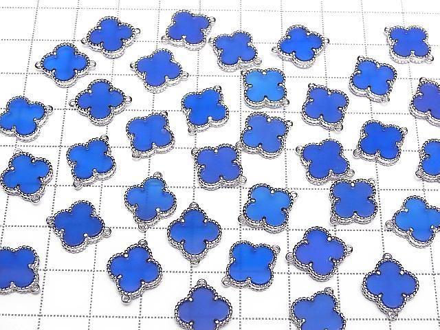 Blue Chalcedony Flower Charm 11x11mm [Both Sides] Silver925 1pc