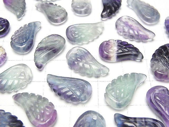 [Video] Multicolor Fluorite AAA- Angel Wing 18x10mm 3pcs