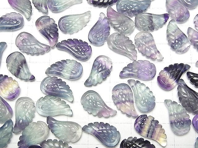 [Video] Multicolor Fluorite AAA- Angel Wing 18x10mm 3pcs