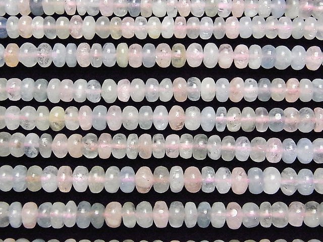 [Video]Beryl Mix (Multicolor Aquamarine) AA++ Rondelle 6x6x4mm half or 1strand beads (aprx.15inch/38cm)