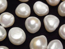 [Video]Fresh Water Pearl AAA- Loose stone Potato -Baroque 12-14mm White 2pcs