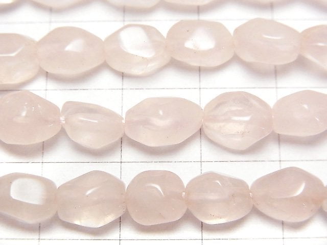 [Video] Rose Quartz AA+ Rough Tube -Faceted Nugget 1strand beads (aprx.15inch/37cm)