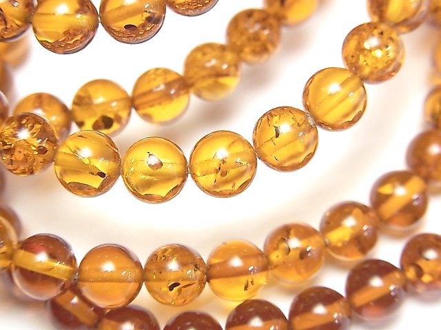 [Video] Baltic Amber Round 6mm Bracelet