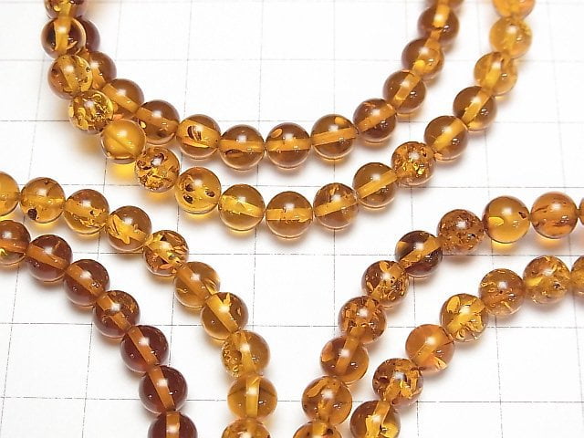 [Video] Baltic Amber Round 6mm Bracelet