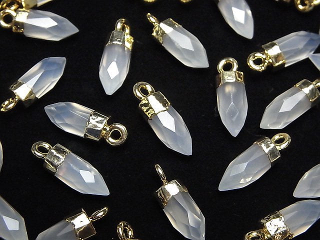Chalcedony, Point Gemstone Beads