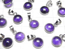 [Video]Amethyst AAA Round Pendant 10x10mm Silver925 1pc