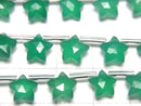 [Video]High Quality Green Onyx AAA Faceted Star 8x8mm 1strand (8pcs )