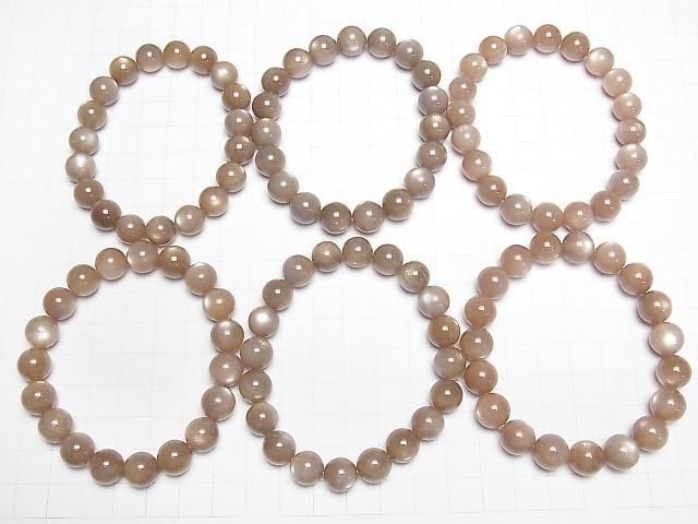 [Video] Brown Moonstone AAA- Round 9mm, 10mm, 11mm Bracelet
