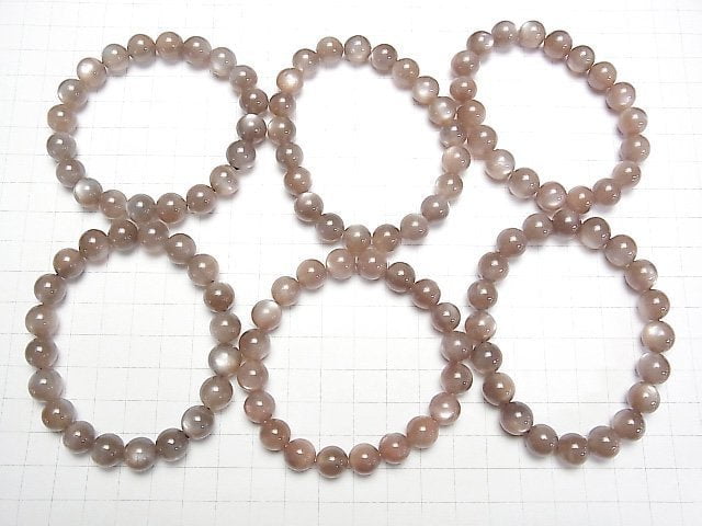 [Video]Brown Moonstone AAA- Round 10mm Bracelet