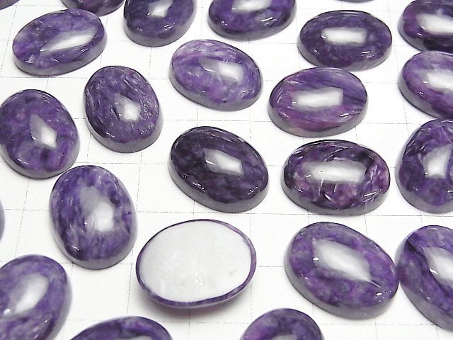 [Video] Charoite AAA Oval Cabochon 20x15mm 1pc