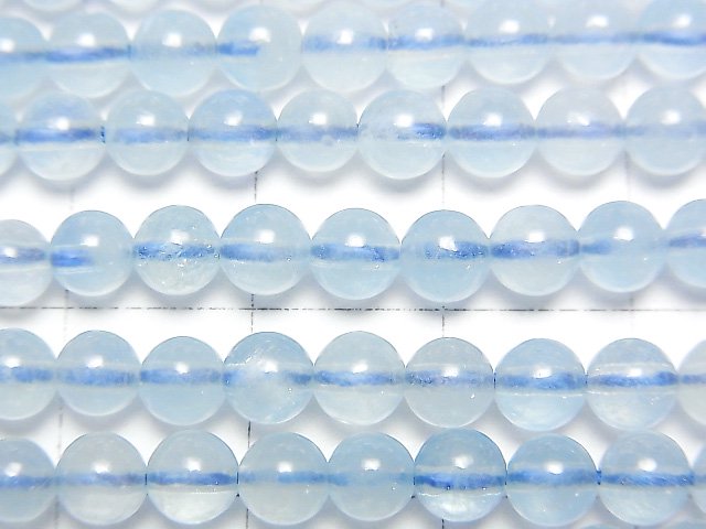 [Video]Aquamarine AA++ Round 5mm 1strand beads (aprx.15inch/38cm)