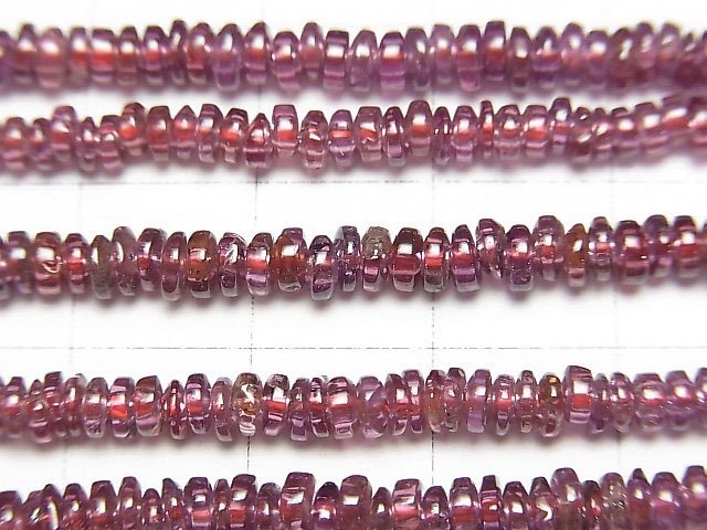 [Video]Mozambique Garnet AA++ Roundel 4x4x2mm 1strand beads (aprx.15inch/37cm)