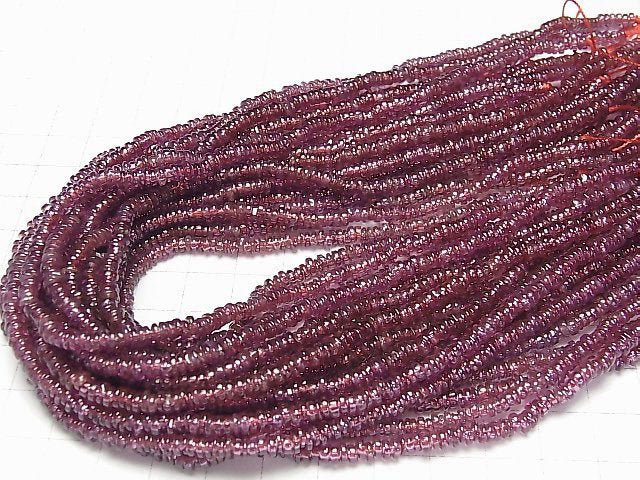 [Video]Mozambique Garnet AA++ Roundel 4x4x2mm 1strand beads (aprx.15inch/37cm)