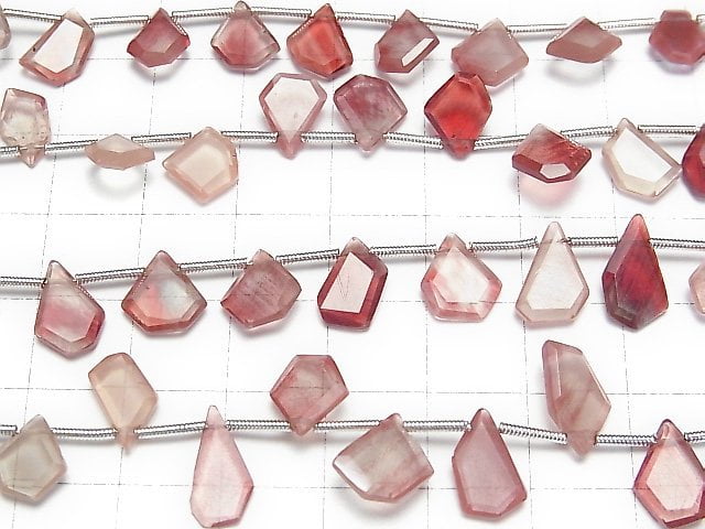 [Video] Mongolian Andesine AA++ Rough Slice Faceted 1strand (14pcs )