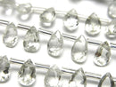 Green Amethyst, Pear Shape Gemstone Beads