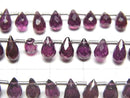 [Video]High Quality Rhodolite Garnet AAA- Drop Faceted Briolette half or 1strand beads (aprx.7inch/18cm)