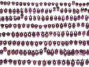 [Video]High Quality Rhodolite Garnet AAA- Drop Faceted Briolette half or 1strand beads (aprx.7inch/18cm)